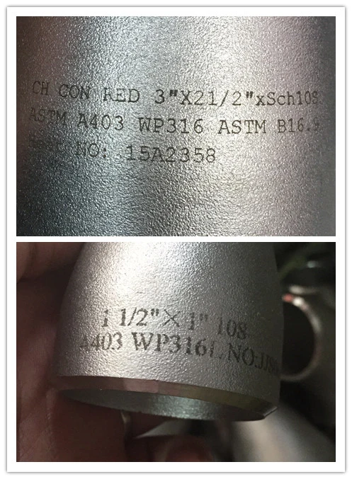 Duplex  1.4462 2205 Stainless Steel  SCH40 - S31803 S32205  Seamless  concentric reducer -3" x 2" 1